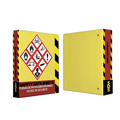 Sds Ring Binder, Heavy Duty 3 Ring Binder With 1.5 Inch Capacity Holds 250 Pages, Trilingual With English/Spanish/French, Durable And Highly Visible Safety Data Sheets Binder #TOP1