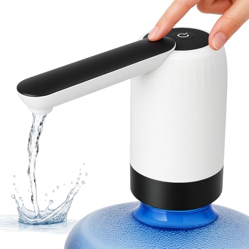 Image of IONIX Electric Water Dispenser Pump for 20 Litre Bottle | USB Rechargeable Portable Water Pump for Home, Office, Camping | Automatic Bottle Pump with Removable Spout