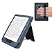 Produktbild kwmobile Hülle kompatibel mit Kobo Clara BW/Clara Colour/Tolino Shine (5) / Shine Color Hülle - Flip Case mit Handschlaufe - Kunstleder Cover - Dunkelblau Dunkelgrau