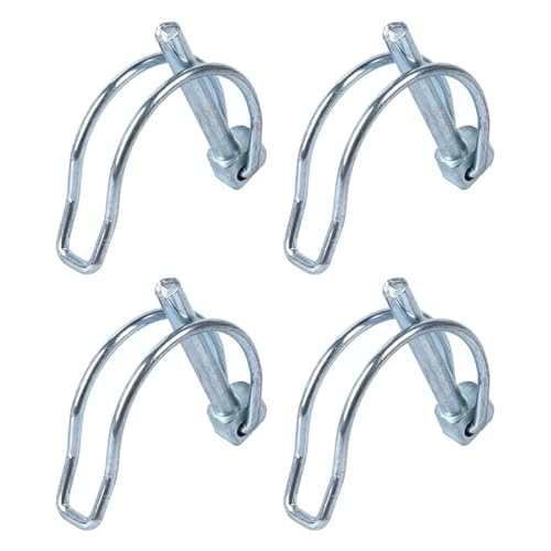 Tiardey 4PCS Shaft Locking Pin D Shape 6x45mm 316 Stainless Steel Safety Coupler Pin For Farm Trailers Lawn Hitches And Garden