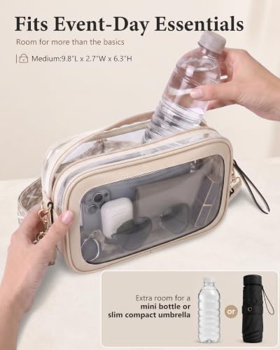 Image of Wuflyover Clear Bag for Stadium Events, Clear Crossbody Purse for Women