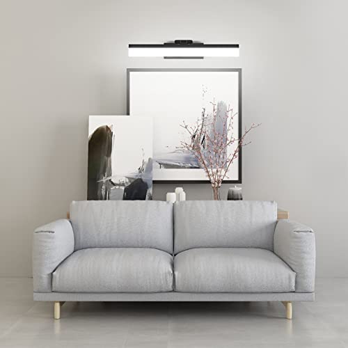 Klighten 9W Lampada da Specchio per Bagno LED, Bianco Freddo 6000K Luce da Specchio Bagno, Applique Bagno Specchio Moderno Nero, 40cm, 585Lumen, 180°Regolabile, Non Dimmerabile - Image 7