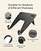 ergounion Laptop Tray for Monitor Arm - VESA Mount 100x100mm, Laptops up to 17.3in & 28.6lbs - Notebook Tray Office Desk Accessories - Black