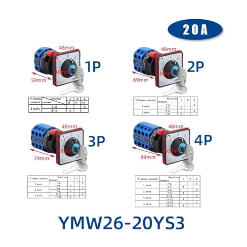 Sélecteur de commutation LW26-20S avec plaque YMW26 haute performance