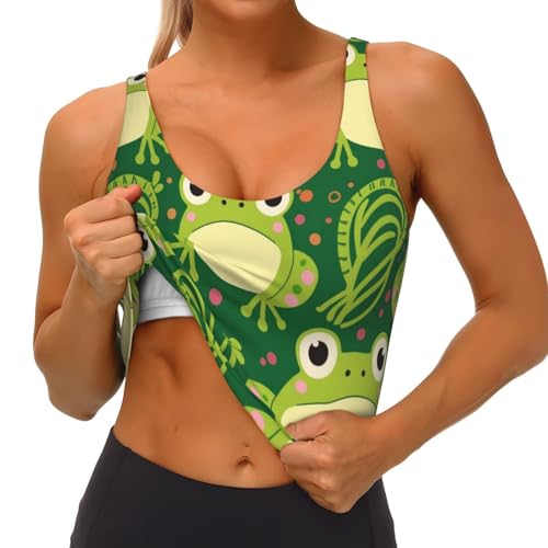 Women Girls Cozy U-Shaped Back Sports Bra Tank Tops Shirts4