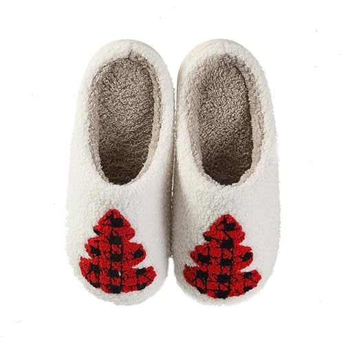 Image of LNERIP Slippers Winter Womens Mens Fluffy Plush Slippers Animals Cute Cartoon House Slippers Cuddly Warm Shoes Indoor Outdoor Girls Women