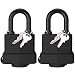 Candado con Llave, [Paquete de 2] Diyife Impermeable Candados Anticut de 40 MM para Trabajo Pesado, Cerradura de Acero Laminado,para Exterior, Armario de Gimnasio, Garaje