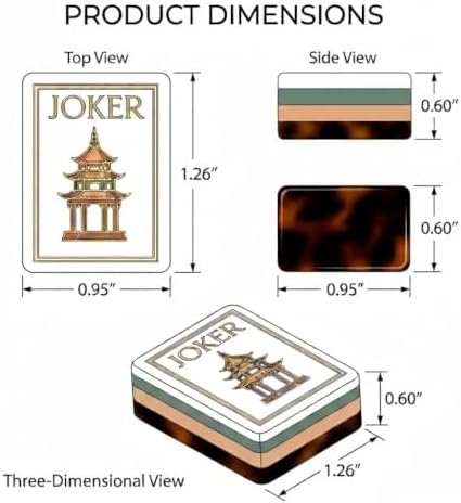 Utaseti Travel American Mahjong Set - 160 Mini 4-Layer Acrylic Tiles with Engraved Design, 1.26’’ Portable Mahjong Tiles Carrying Bag & Dice, Ideal for Game Nights, Home Entertainment (Black Bear) — view 6