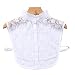 TAKIYA Women's Lace Stand Half Shirt Cotton Vintage Fake Collars (White#1)