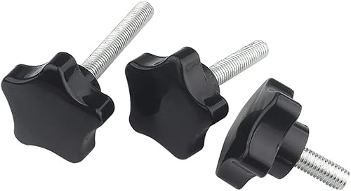 Miniatura 6 de 4 piezas M10 x 1.378 in Star Clamping Knob Grip Pulgar Tornillo Cabeza Diámetro 1.496 in Perillas Tornillos Tuerca Tornillos de Apriete Rosca