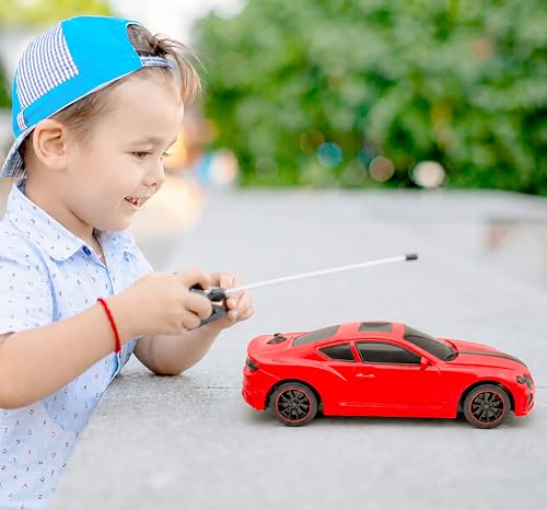 Image of VGRASSP 1:24 Scale Remote Control Racing Car Toy for Kids - 4 Function RC Car with Head Lights and Rechargeable Battery - Color and Design As Per Stock