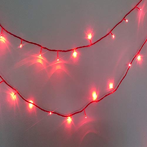 Cordão 100 LEDs 10m Vermelho 110VOLTS Fio Vermelho 4F CBRN0692