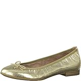 Tamaris 22116-24 Damen Ballerinas,Da.-Ballerina,Flats,Sommerschuh,elegant,Schleife,Freizeit,Frauen,GOLD(Gold)