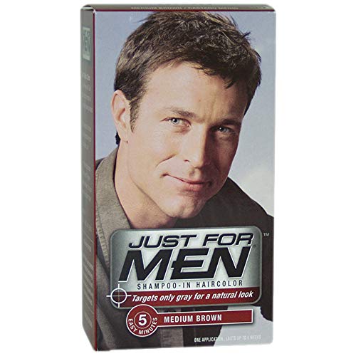 Just For Men Shampoo In Color, Hair Color for Men with Keratin and Vitamin E for Stronger Hair,...