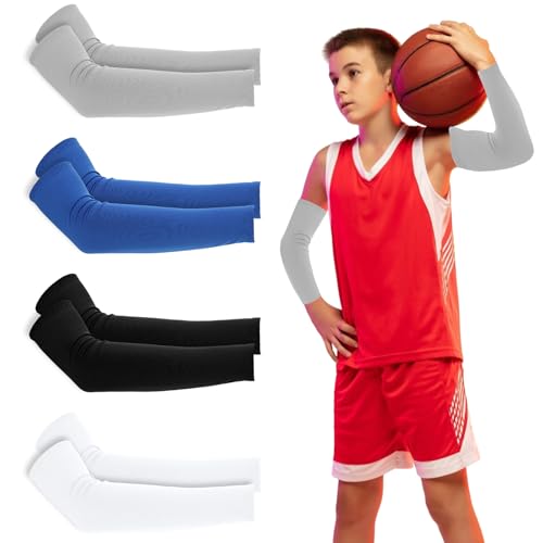 CIATBYYJ 4 Paar Kinder Sport Arm Sleeve,Bequem und Atmungsaktiv Arm Sleeve Gaming,Anti-UV Armstulpen,für Jugendvolleyball,Basketball,Fußball,Tennis und Andere Outdoor-Sportarten CIATBYYJ 4 Paar Kinder Sport Arm Sleeve,Bequem und Atmungsaktiv Arm Sleeve Gaming,Anti-UV Armstulpen,für Jugendvolleyball,Basketball,Fußball,Tennis und Andere Outdoor-Sportarten
