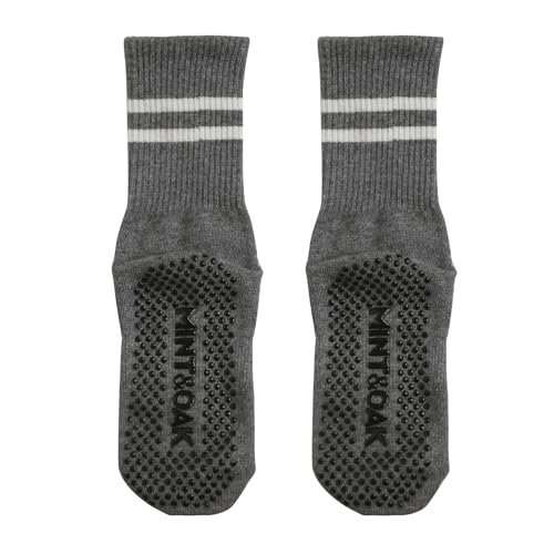 Image of Mint & Oak Pilates Socks with Grips for Women, Ankle Length Non-Slip Yoga Socks, Cotton Ideal For Yoga, Pilates, Gym, Workout, Cute Women's Gift