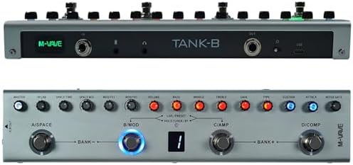 M-VAVE VEDO Tank-B Pedal de Multiefeitos para Baixo: 36 Predefini...