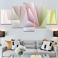 SIGNWIN 5 Panel Canvas Wall Art Modern Art Contemporary Dramatic Geometric Mixed Media Multicolor Patterns for Home Decorations Ready to Hang - 60