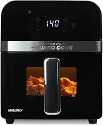 Fritadeira Elétrica Mallory Turbocook 6L - Painel Touch, Visor em Vidro, Air Cook System, Timer 60 minutos, Air Cook System – 127V