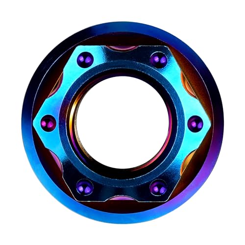 Image of Titanium M6 M8 M10 M12 M14 M16 Flange Bolt Nut Bicycle Motorcycle Rear Axle Car Modification Accessories Pack of 6 (M16 Pitch 1.5mm, Fire Blue)