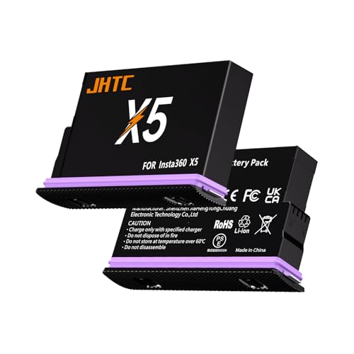 JHTC 360 X5 Battery 2 Pack 2800mAh for Insta360 X5