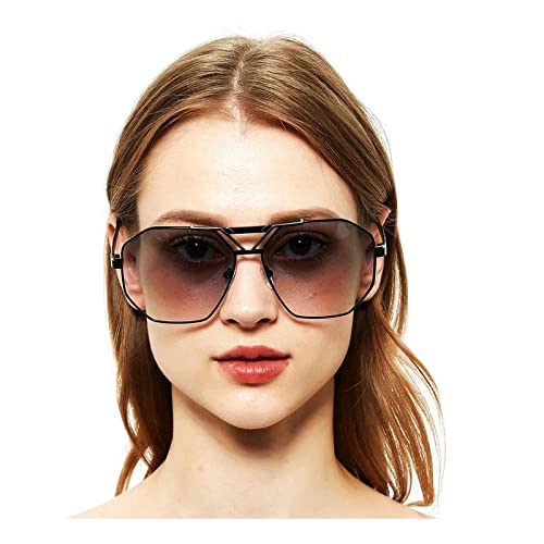 Image of mincl / 2021 Fashion Style Square transparent Sunglasses Unisex Vintage Oversized Glasses