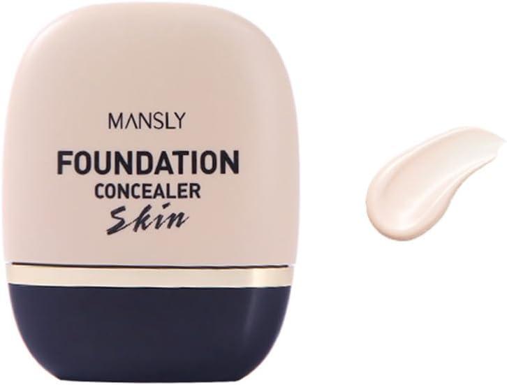 LAMUSELAND Full Coverage Foundation, 3 Shades Matte Oil Control Moisturizing Blendable Liquid Foundation Concealer Face Makeup for All Skin (Ivory White, M)