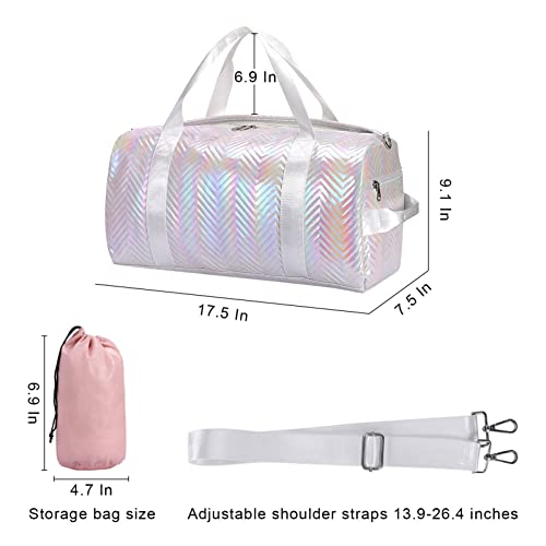 Hua Angel Sports Gym Bag Travel Duffle Bag Weekender/Overnight Tote Bag With Shoe Compartment & Wet Pocket For Travel/Fitness #TOP1