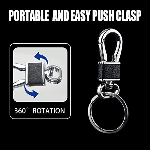 Yonwait 4 Pieces Keychain Clip Hook, Car Key Chain Ring, Anti-Lost 3Mm Key Ring, Universal Key Accessories (Multicolor) #TOP4