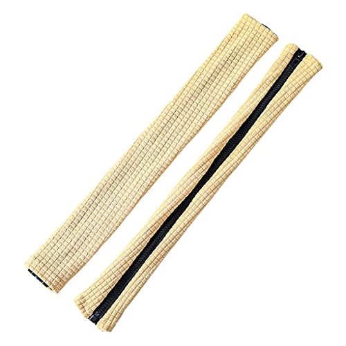 LOVIVER 2 / Juego de funda de brazo de silla de oficina de poliéster elástico con cremallera para silla de oficina protección de codo funda de reposabrazos - Beige