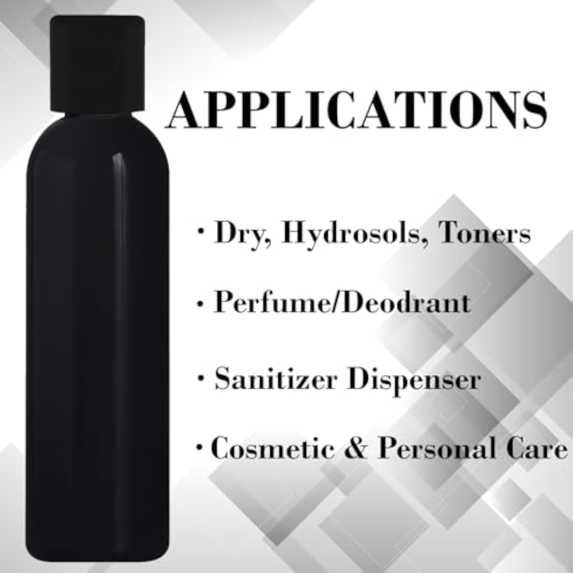 100ml Squeeze Bottle with Flip Top Cap, Refillable Travel Container