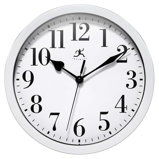 Infinity Instruments LTD. Plastic Wall Clock, Silver, 9-5/8"