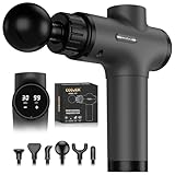 COOJOK® Massage Gun Deep Tissue, Handheld Electric Muscle Massager with 6 Massage Heads, 30 Speed Levels, Percussion Massager Gun for Pain Relief, Back Massager for Athletes Men Women