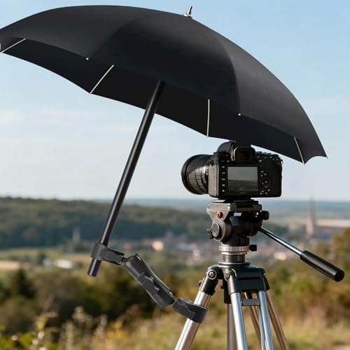 Super Double Clamp Mount Umbrella Camera Pole Clamp Holder,360° Magic Socket Arm Ball Head for Umbrella Chair Clip,Wheelchair,Pole,Photo Studio Light Stand,Cross Bar,Stroller,Flag Holder Mount-2Pack by ZMHH - Used condition - Image 4