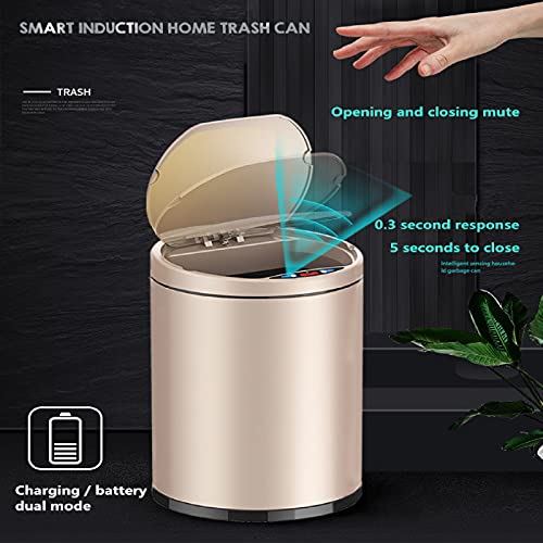 Slimme prullenbak roestvrijstalen bewegingssensor inductie automatische thuis geschikt voor woonkamer keuken badkamer… - Image 3