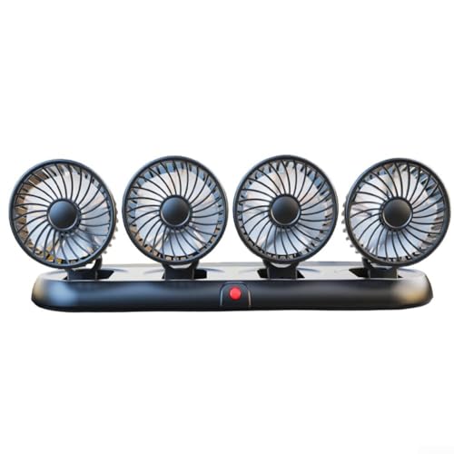 Ventilador de coche ajustable de 360 grados para una refrigeración eficiente en vehículos con control de velocidad dual (5 V)
