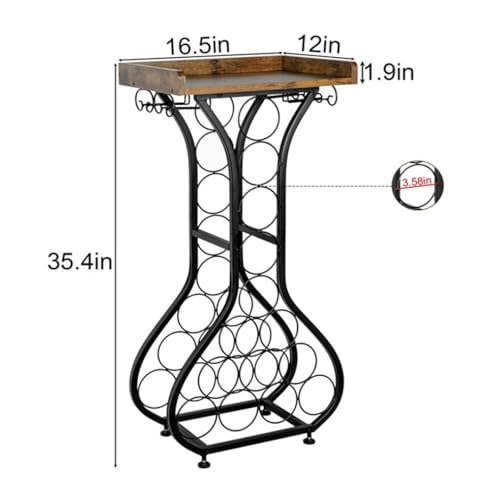 Soporte de vino de piso, minimalista y moderno miniatura 2