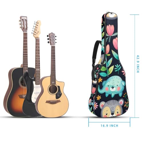 Housse guitare basse dessin animé étui imperméable éponge épaisse - 5