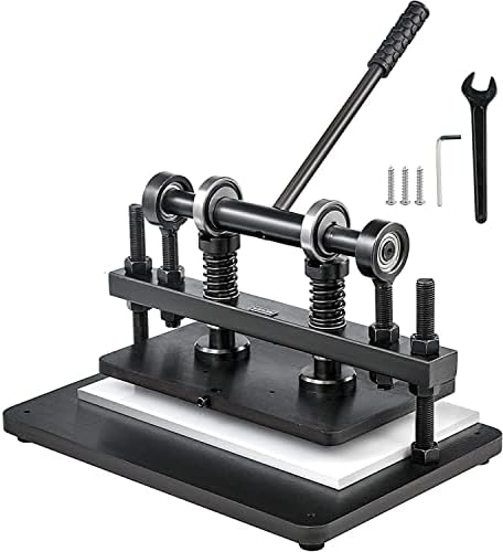 VEVOR Leather Cutting Machine 360x220mm Manual Die Cutter Heavy Duty Leather Embossing Machine Hand Press Mold Mould Leather Die Cut Leather Craft Cutting Machine for Various Materials