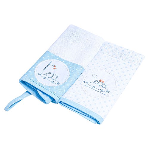 Paninho de Boca Bordados Karinho C/ Prendedor de Chupeta para Bebê 32cm X 32cm Contém 02 Un