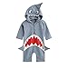 Mulfei Baby Boys Girls Shark Swim Jumpsuit Rash Guard Swimsuit Costume Sun Protection Swimwear (S(2-3Years)) Grey