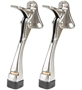 Kickdown Door Stopper 5 Inches - 2 Packs One Touch Adjustable Height Door Stop for The Bottom of ...