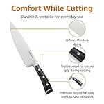 Amazon Basics Classic 8-inch Full Tang Stainless Steel Chef's Knife with Three Rivets, Silver - Image 2