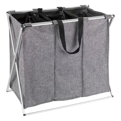 WENKO Panier à Linge Trio Gris chiné Cover