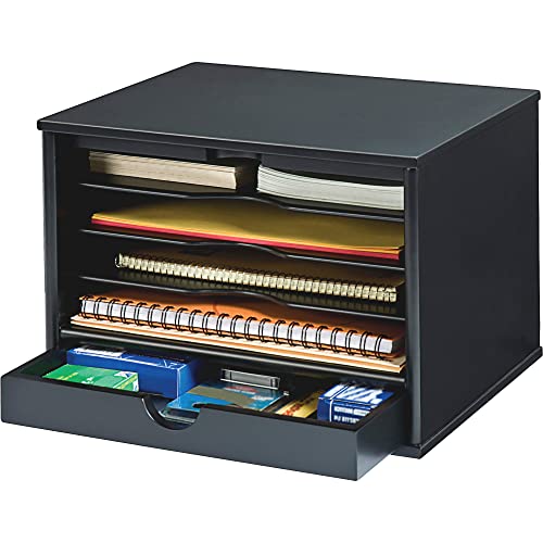 Victor Wood Midnight Black Collection, 4-Shelf Desktop Organizer, Black, (4720-5) #TOP2