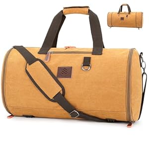 Canvas Duffle Bag for Travel Duffle Bag for Men 50L-70L Large Duffle Bag Weekender Overnight Bag Expandable Duffel Bag Vintage Carry On Bag for Men…