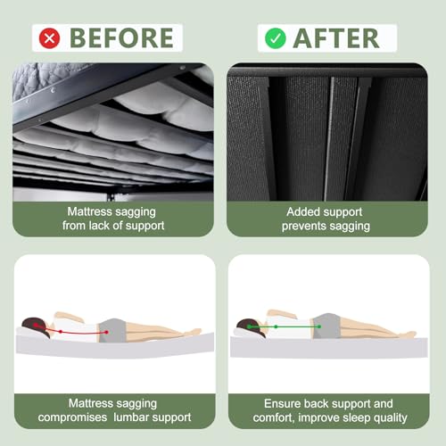 Voyla Upgraded S-Curved Rib Bunkie Board King Size 76"x 80" 10mm Heavy Duty Under Mattress Bed Support Slats - Breathable, Noise Minimizing, Moisture Resistant Bunkieboards by Voyla - Used condition - Image 3