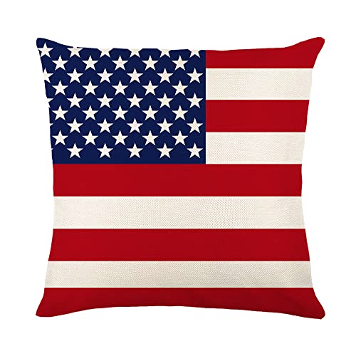 Gaonini 4Th Of July Decorations Pillow Covers 18X18 Set Of 4, Independence Day Memorial Day Patriotic Pillow Covers Outdoor, American Flag Stars And Stripes Decorative Throw Pillows Cases For Home #TOP6