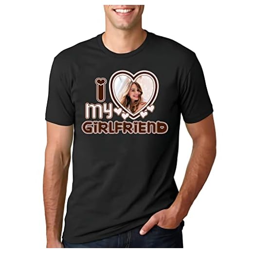 NAZENTI I Love My Girlfriend Shirt, Personalized Shirt for Boyfriend with Custom Photo, Girlfriend Matching Shirt for Men, Funny Husband Gift from Wife, Valentine Couple Gift for Him from Her S-4XL