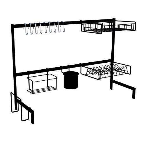 Cozinha Suspensa Modular Autosustentável Escorredor 20 Peças (PRETA)